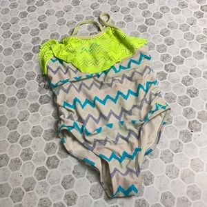 OP Chevron Print Small One Piece Swimsuit